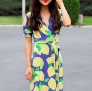 Lily Pulitzer Lemon Wrap Dress Size 8